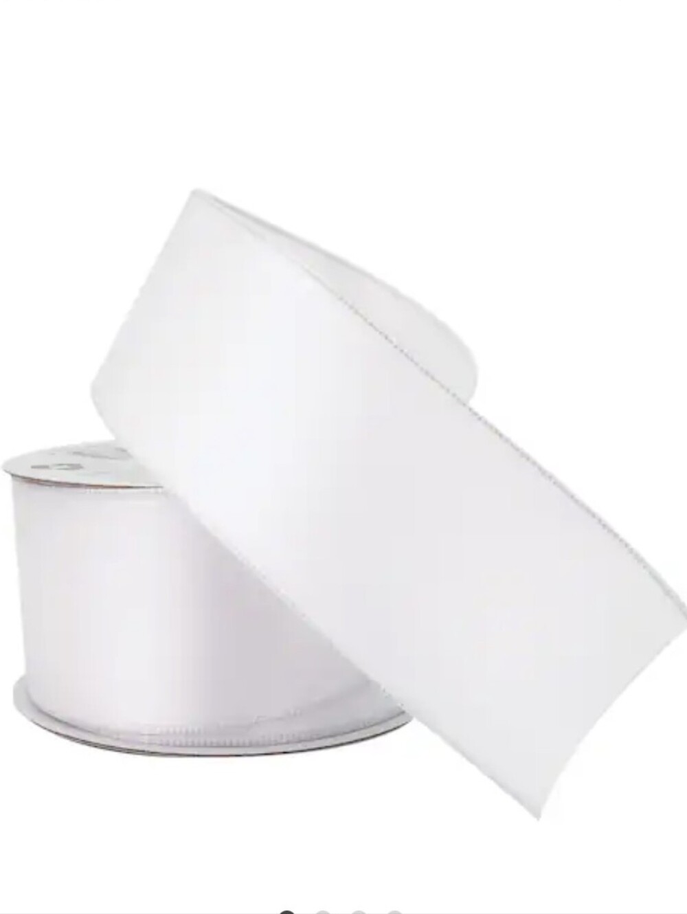 $2 If Bundled - 1.5" x 3yd. White Wired Ribbon By Celebrate It